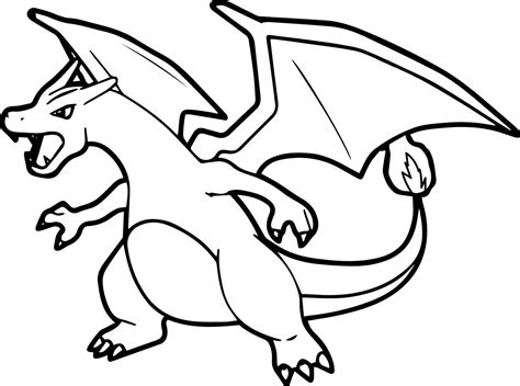 charizard coloring page|Charizard Coloring Pages (Free Printable PDF)